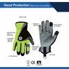Ge Mechanics Gloves, L, Black, Hi-Vis Green, Spandex GG402MC